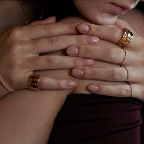 norme dew pinky ring / SV925＋Gold Plated
