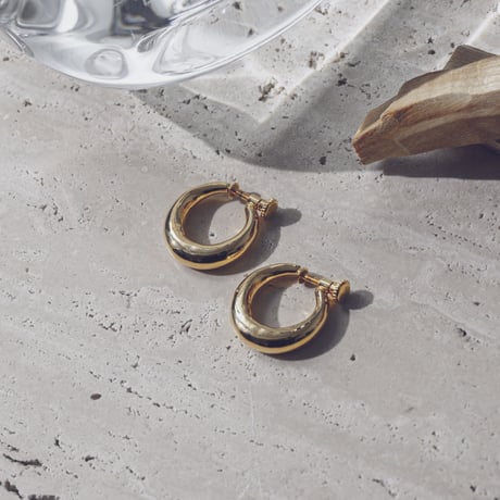 norme sleek earing / SV925＋Gold Plated