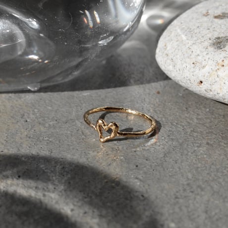 norme open heart mini ring / SV925＋Gold Plated
