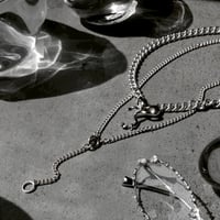 Distort ribbon layered necklace