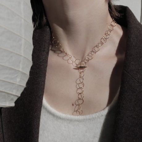 norme clear circle necklace / SV925＋Gold Plated