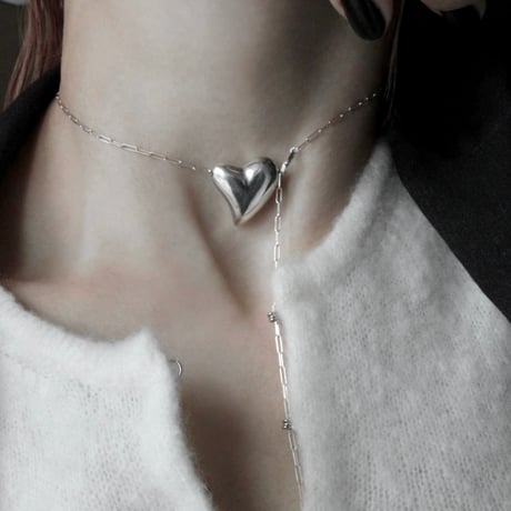 Heart necklace / Silver【Silver 925 product】