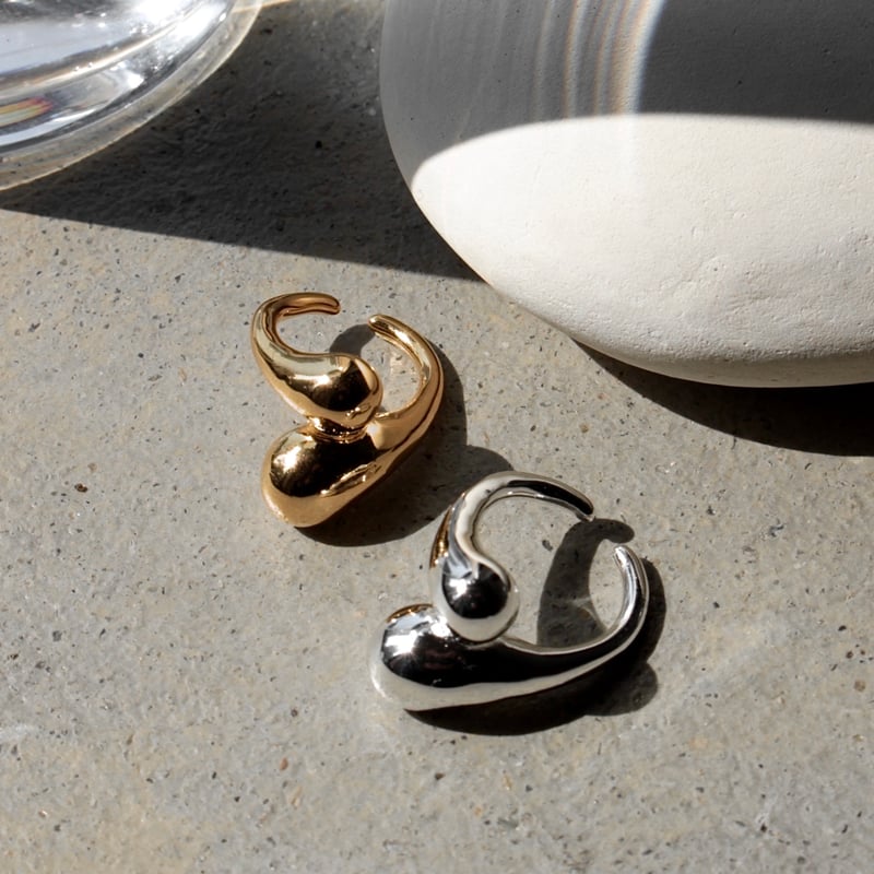 Metal art pinky cuff ring (one color) | Soierie