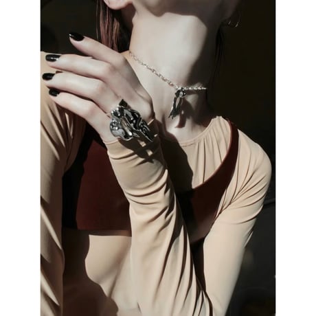 Ribbon small necklace