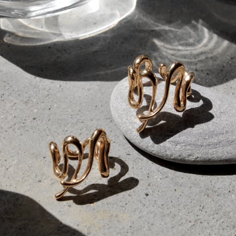 norme pulse cuff ring / SV925＋Gold Plated