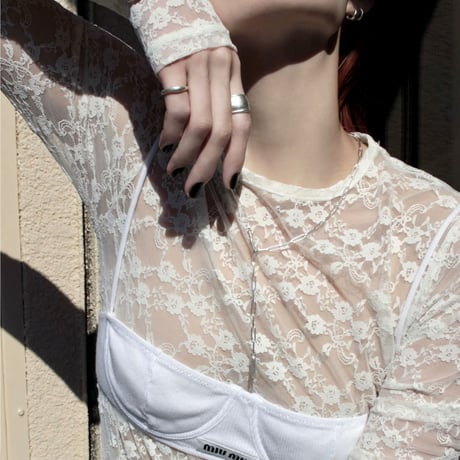 norme dew long frame necklace / SV925