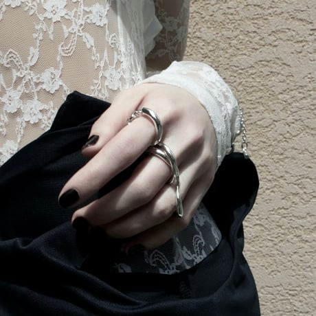 Vintage metal chain ring