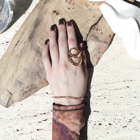 norme long frame bracelet [Unisex] / SV925＋Gold Plated