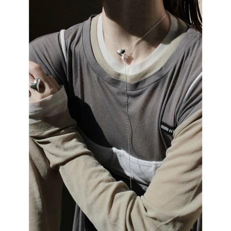 Distort heart necklace