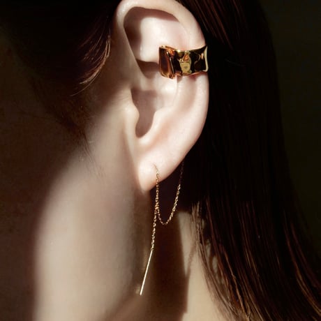 norme playing chain earcuff / SV925＋Gold Plated