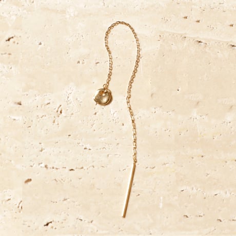 norme tag chain pierce (Round type/1P) / SV925＋Gold Plated