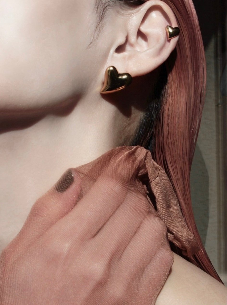 Heart pierce / Gold 【Silver 925 product】 | Soie