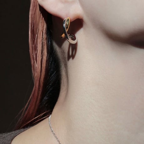 Curve hoop pierce (2P) (mix color)
