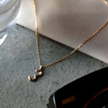 norme numbering mini necklace / SV925＋Gold Plated
