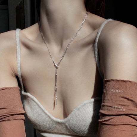 norme dew long frame necklace / SV925