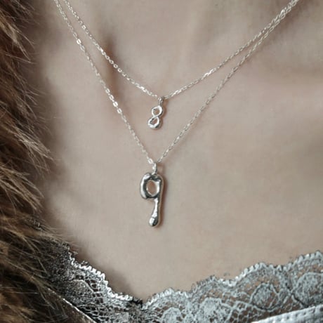 norme numbering mini necklace / SV925