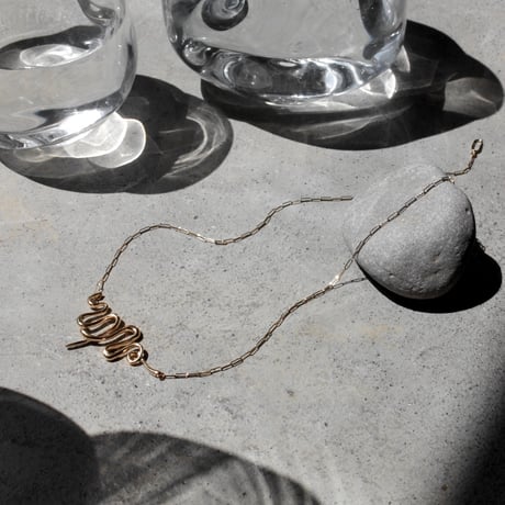norme pulse necklace / SV925＋Gold Plated