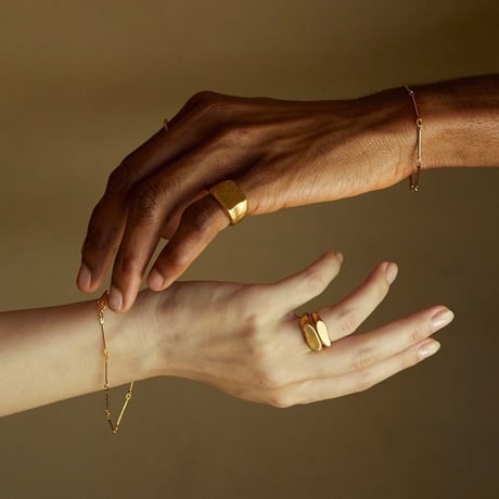 norme bamboo chain bracelet (slim) / SV925＋Gold Plated