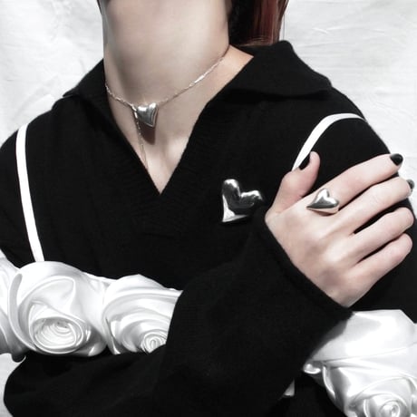 Heart necklace / Silver【Silver 925 product】
