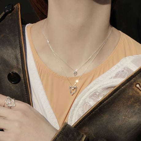 norme open heart mini necklace / SV925