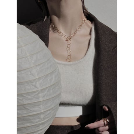 norme clear circle necklace / SV925＋Gold Plated