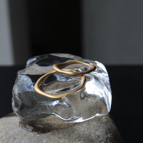 norme dew slim ring (Matt) / SV925＋Gold Plated