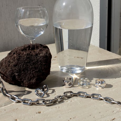 Flower cell square ring (gloss)