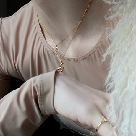 norme numbering mini necklace / SV925＋Gold Plated