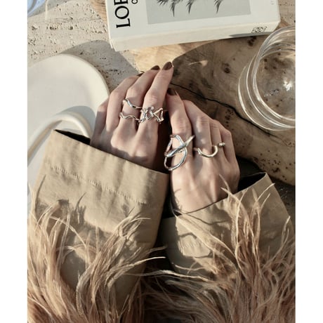 Tangled earcuff ring (1P) (one color)