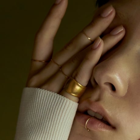 norme dew pinky ring (Matt) / SV925＋Gold Plated