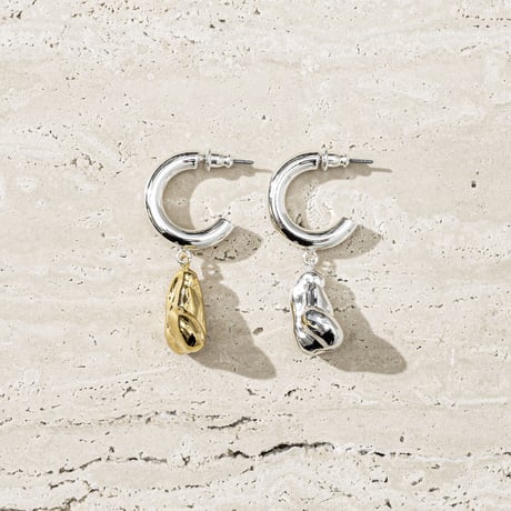 Pearl form hoop pierce (1P)