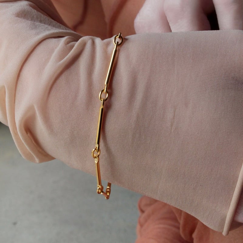norme bamboo chain bracelet (bold) / SV925＋Gold