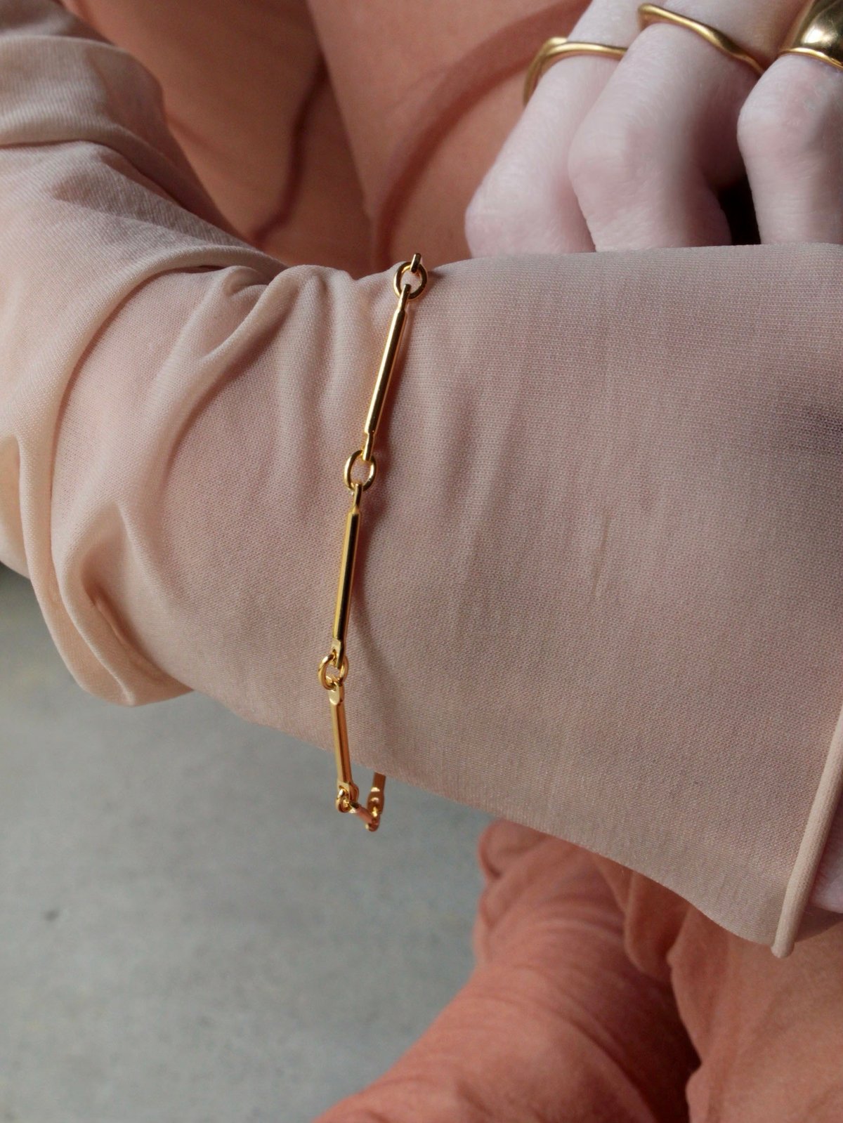 norme bamboo chain bracelet (bold) / SV925＋Gold