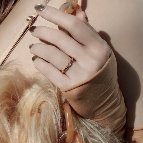 norme diamond ring / SV925＋Gold Plated