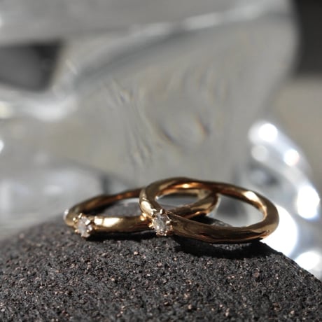 norme diamond ring / SV925＋Gold Plated