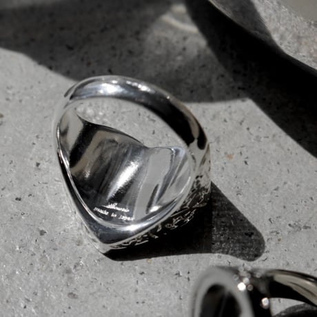 Heart barbell locket ring