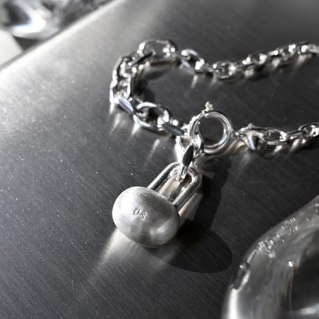 Key motif padlock bracelet