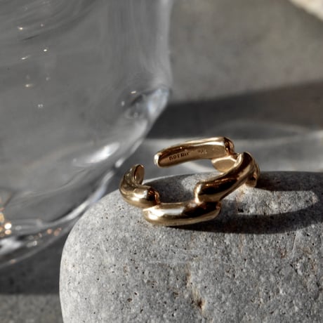 norme lattice cuff pinky ring / SV925＋Gold Plated