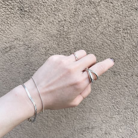 norme clear circle earcuff ring / SV925
