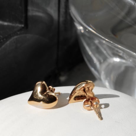 Heart mini pierce / Gold【Silver 925 product】