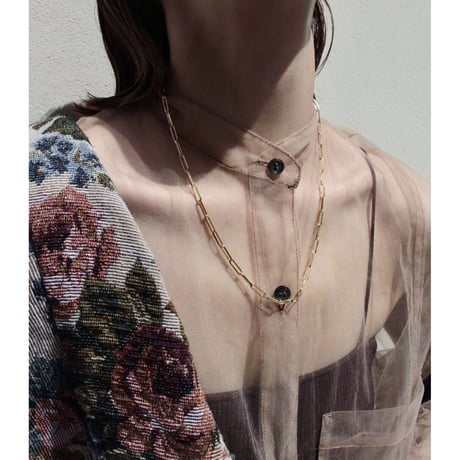 norme long frame necklace (Men's long type) / SV925＋Gold Plated