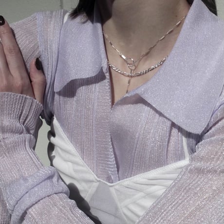 norme standard clear necklace [Unisex line] / SV925