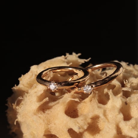 norme diamond ring / SV925＋Gold Plated