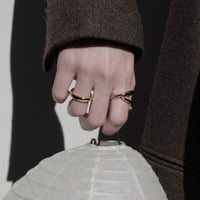 norme clear circle earcuff ring / SV925＋Gold Plated