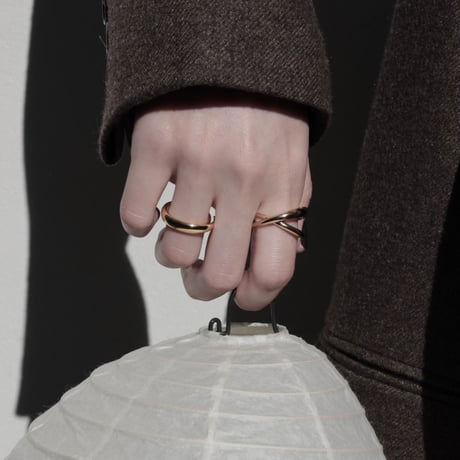 norme clear circle earcuff ring / SV925＋Gold Plated