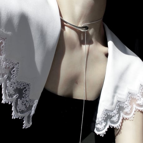Metal art snake choker