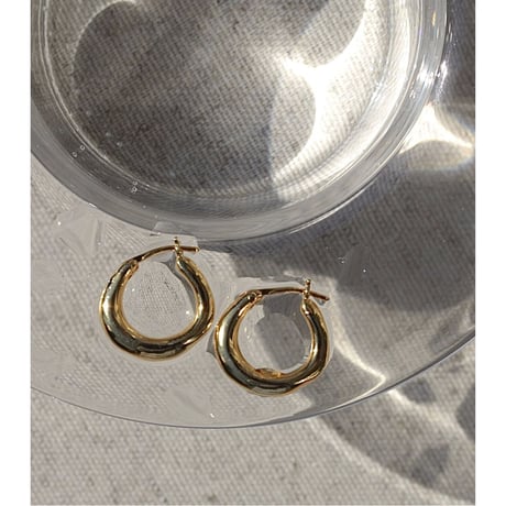 norme fine hoop pierce / SV925＋Gold Plated