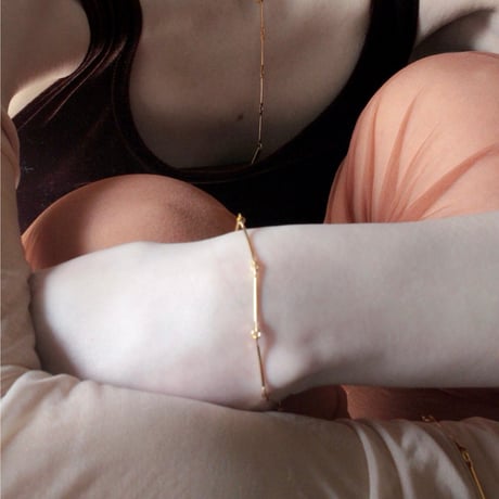 norme bamboo chain bracelet (slim) / SV925＋Gold Plated