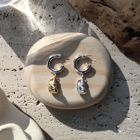 Pearl form hoop pierce (1P)