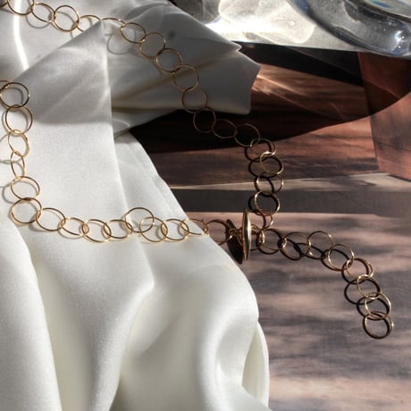 norme clear circle necklace / SV925＋Gold Plated